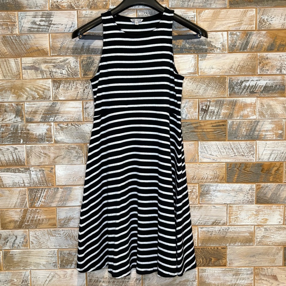 NIC+ZOE Black and White Halter Midi Sundress. Size S. Great condition.